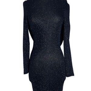 Elegant Black Long Sleeve Dress